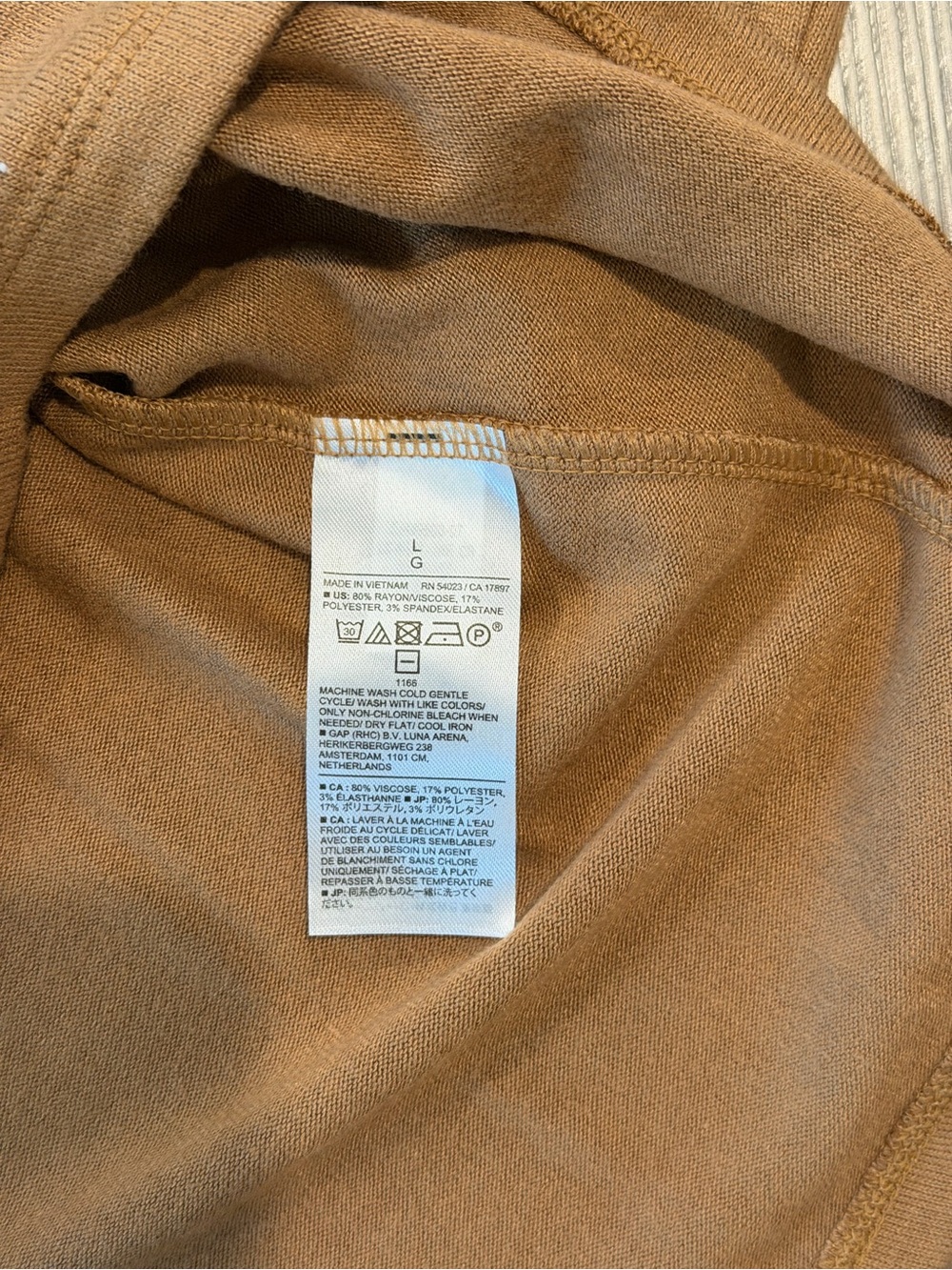 Banana Republic Camel Long-Sleeve Crewneck Top - Picture 3 of 3
